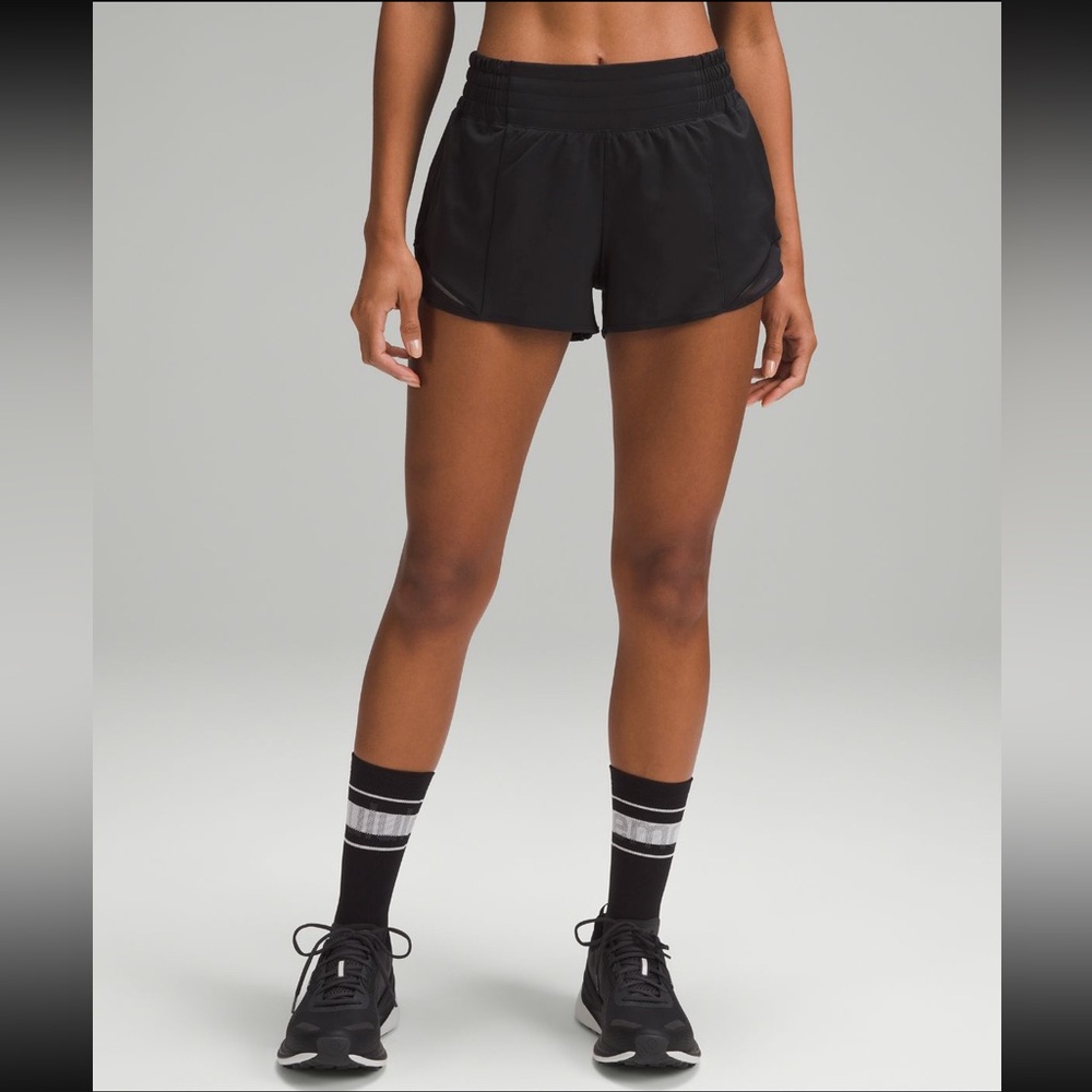 Lululemon Black HR Hotty Hot Shorts 2.5 In